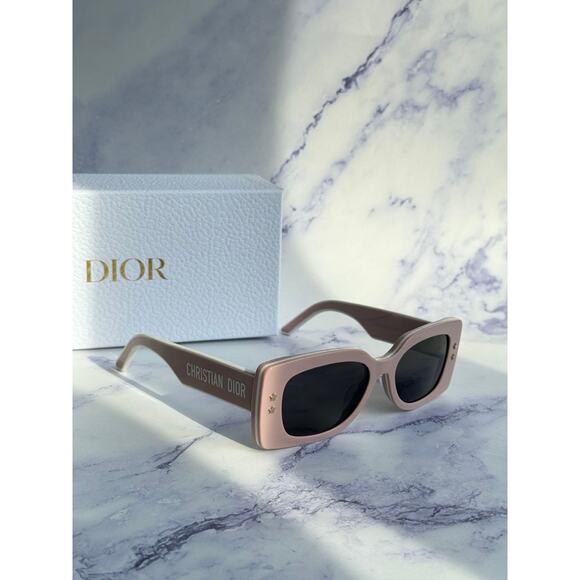 NEW Dior Pacific S1U Logo Sunglasses in Mauve Powder Pink - Picture 3 of 10